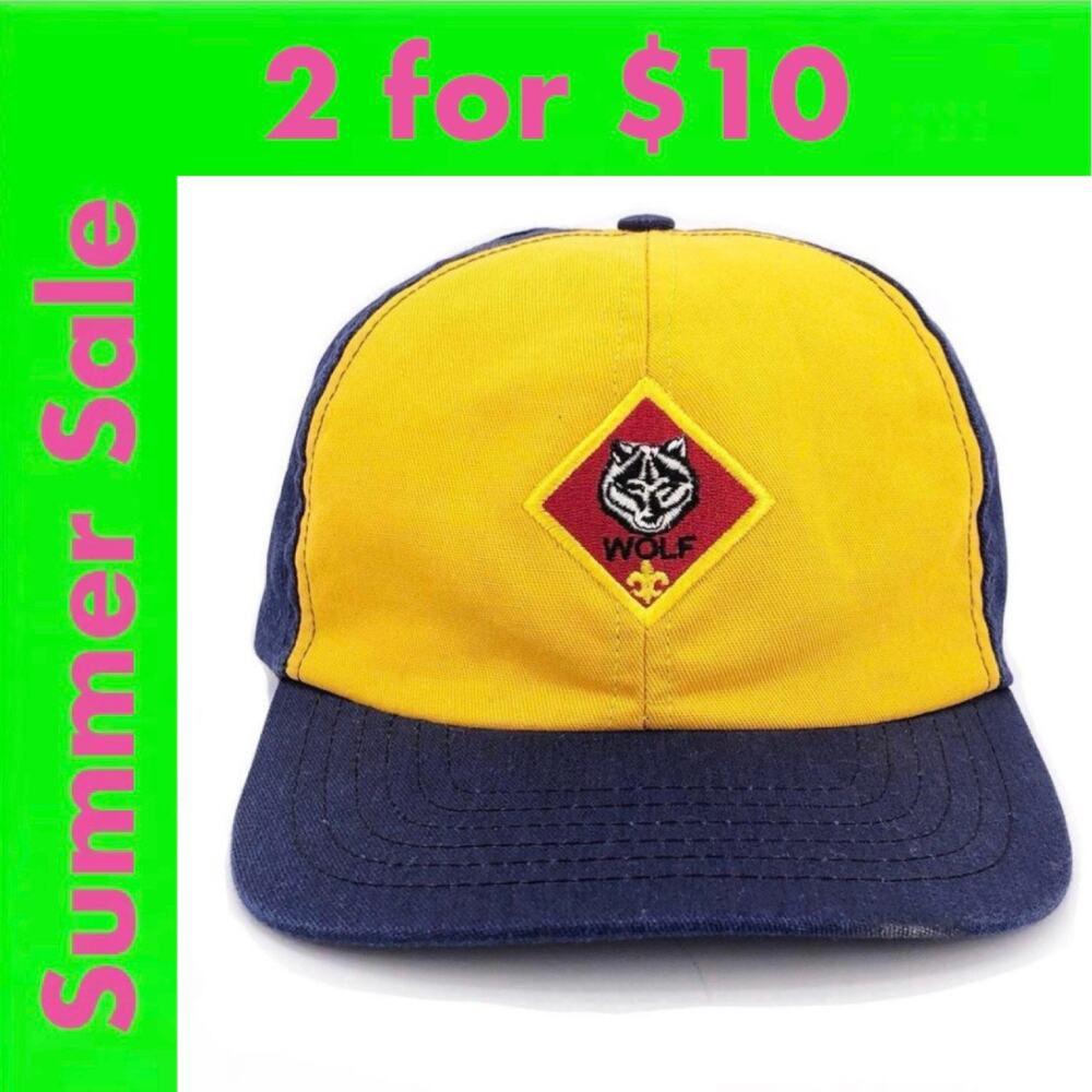 90s Boy Scouts Wolf patch uniform hat 1990s vintage SALE